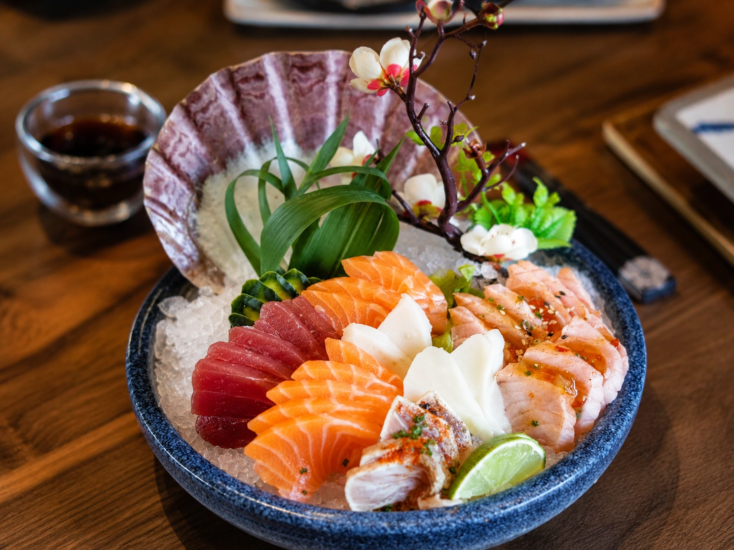 Sashimi platter served over ice
